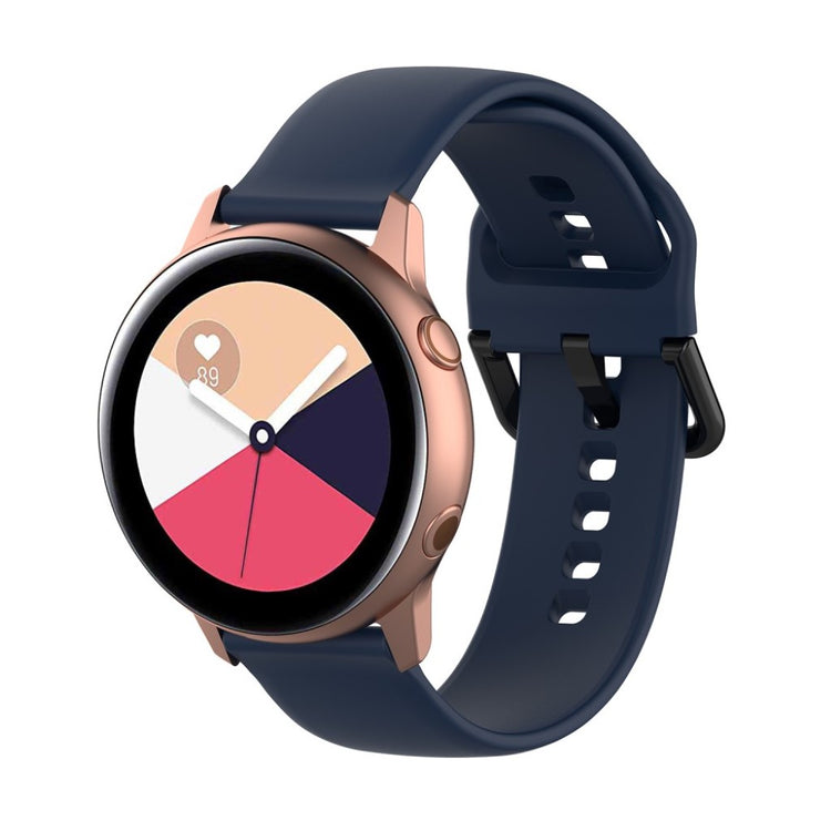 Tidsløst Samsung Galaxy Watch Active Silikone Rem - Blå#serie_9