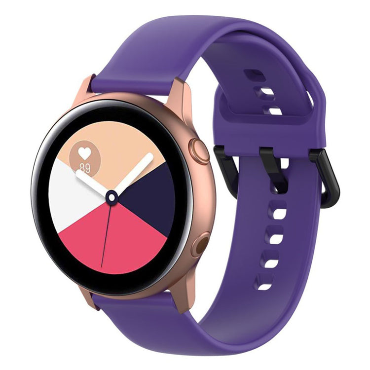 Rigtigt smuk Samsung Galaxy Watch Active Silikone Rem - Lilla#serie_10