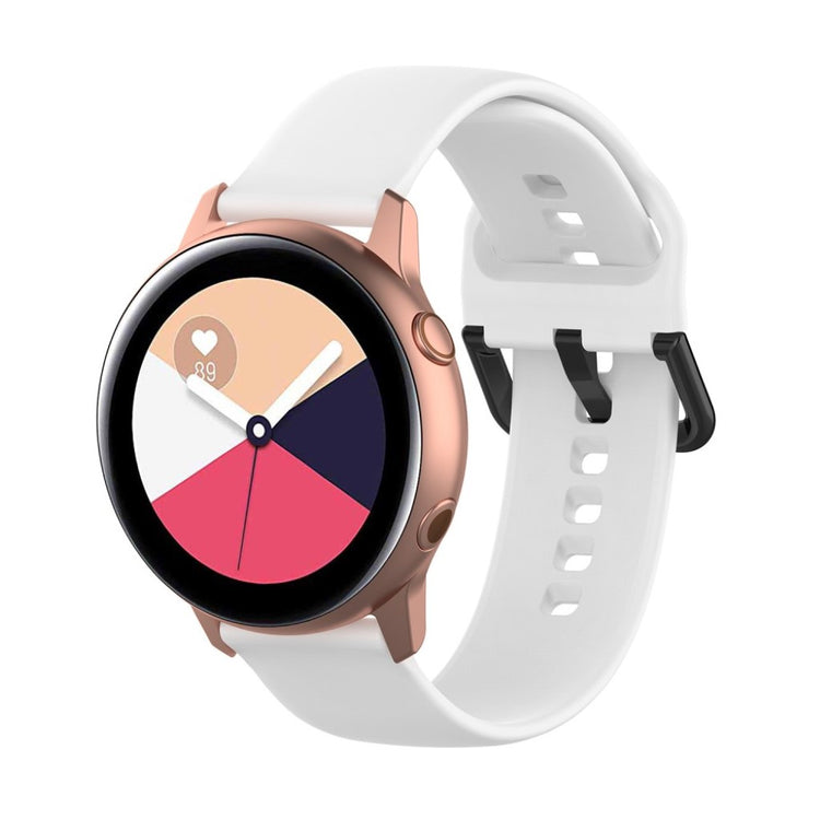 Rigtigt smuk Samsung Galaxy Watch Active Silikone Rem - Hvid#serie_2