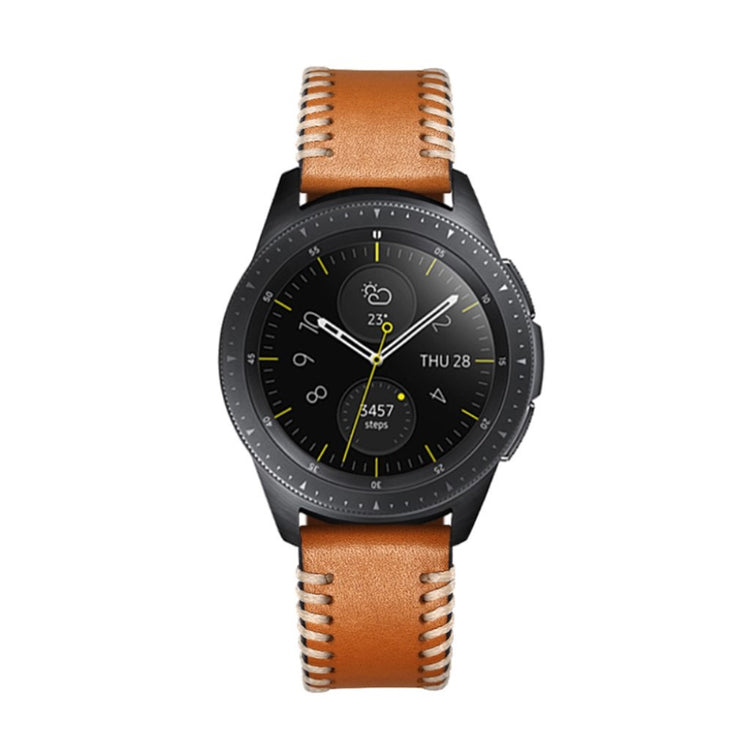 Meget holdbart Samsung Galaxy Watch Active Ægte læder Rem - Brun#serie_2