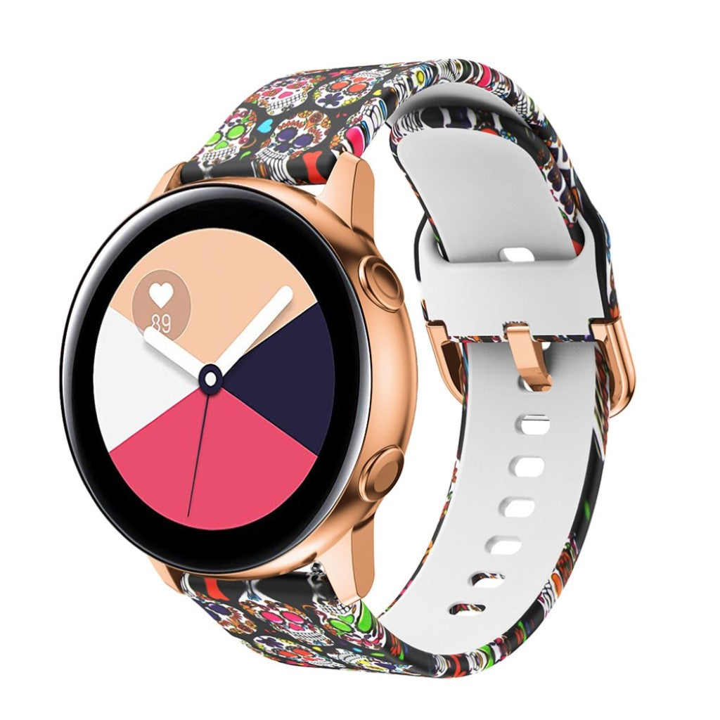 Skøn Samsung Galaxy Watch Active Silikone Rem - Flerfarvet#serie_1