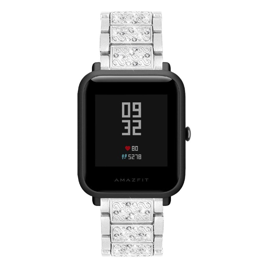 Mega godt Samsung Galaxy Watch Active Metal og Rhinsten Rem - Sølv#serie_2