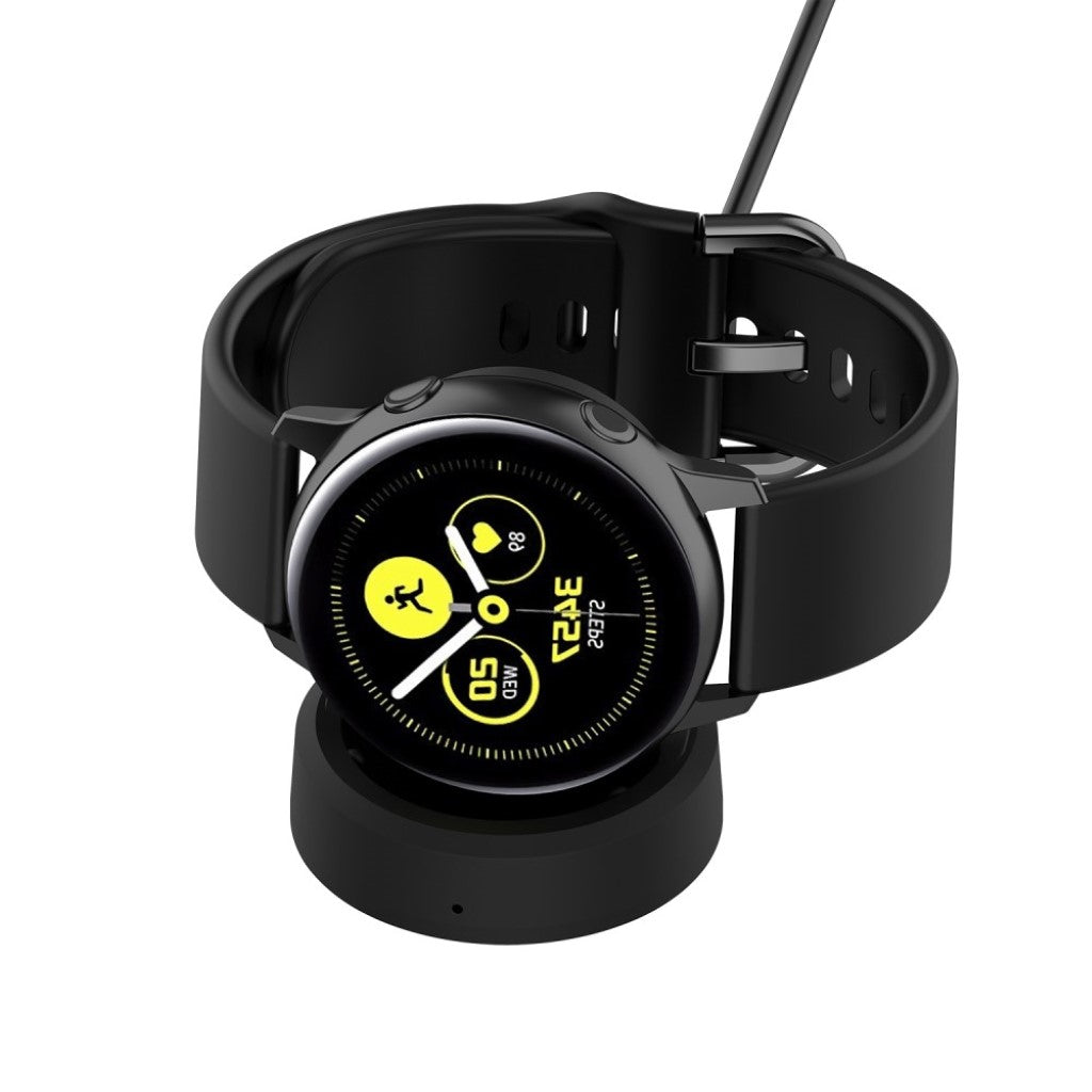 Plastik Samsung Galaxy Watch Active Trådløs   USB Ladestation - Sort#serie_1