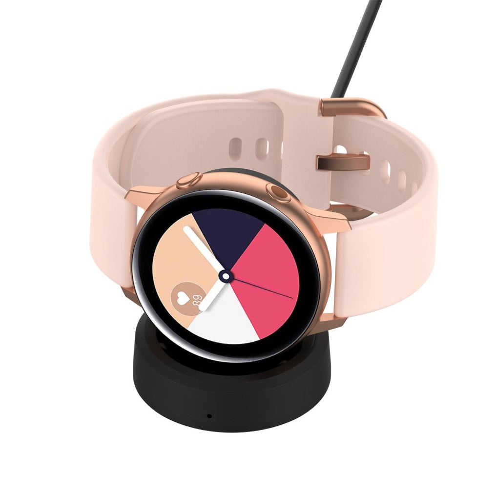 Plastik Samsung Galaxy Watch Active Trådløs   USB Ladestation - Sort#serie_1