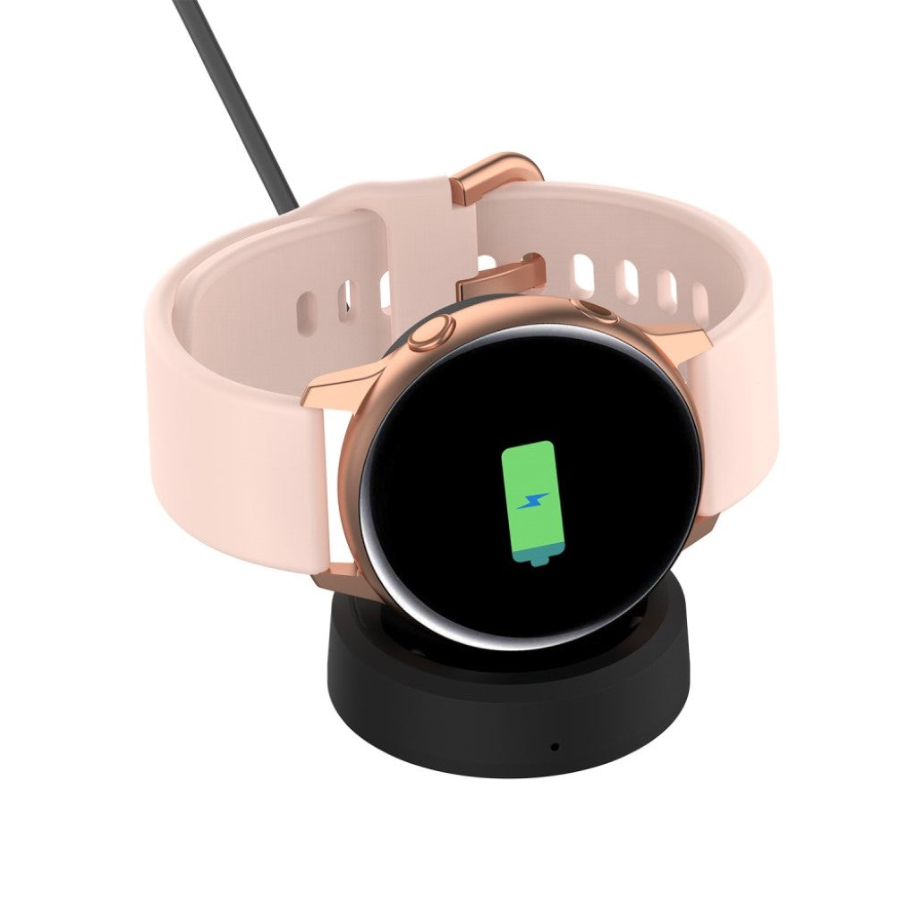 Plastik Samsung Galaxy Watch Active Trådløs   USB Ladestation - Sort#serie_1