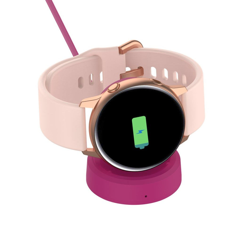 Plastik Samsung Galaxy Watch Active Trådløs   USB Ladestation - Lilla#serie_4