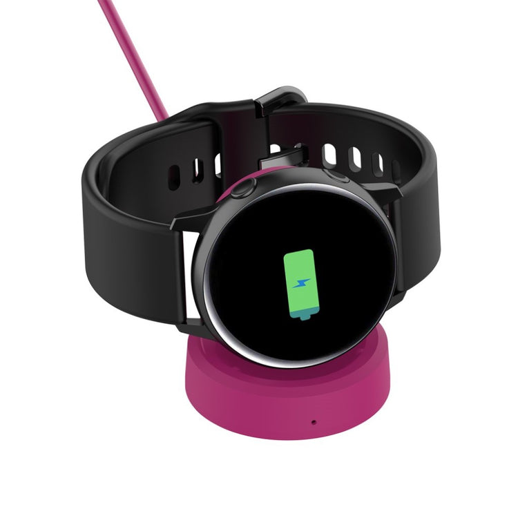 Plastik Samsung Galaxy Watch Active Trådløs   USB Ladestation - Lilla#serie_4