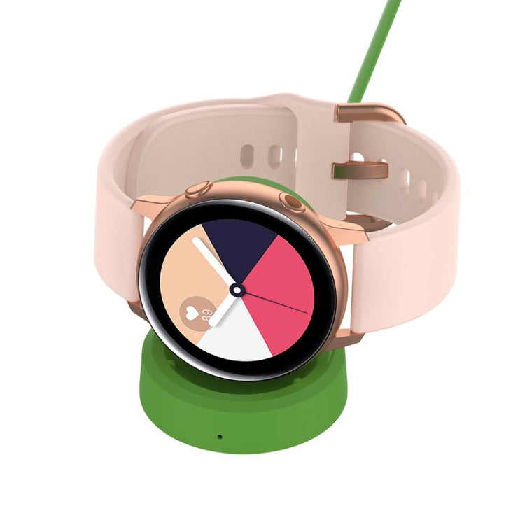 Plastik Samsung Galaxy Watch Active Trådløs   USB Ladestation - Grøn#serie_5