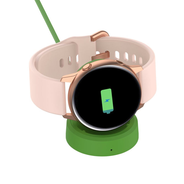 Plastik Samsung Galaxy Watch Active Trådløs   USB Ladestation - Grøn#serie_5