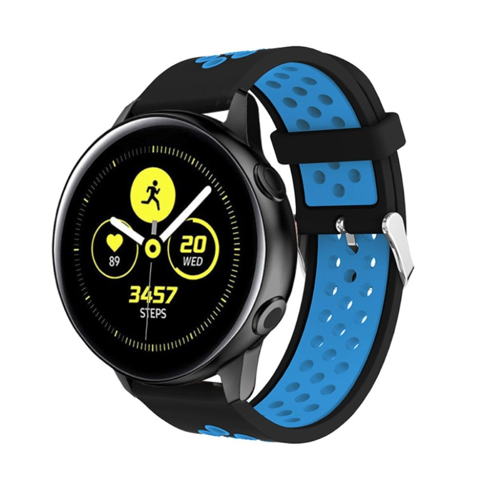 Mega skøn Samsung Galaxy Watch Active Silikone Rem - Sort#serie_3