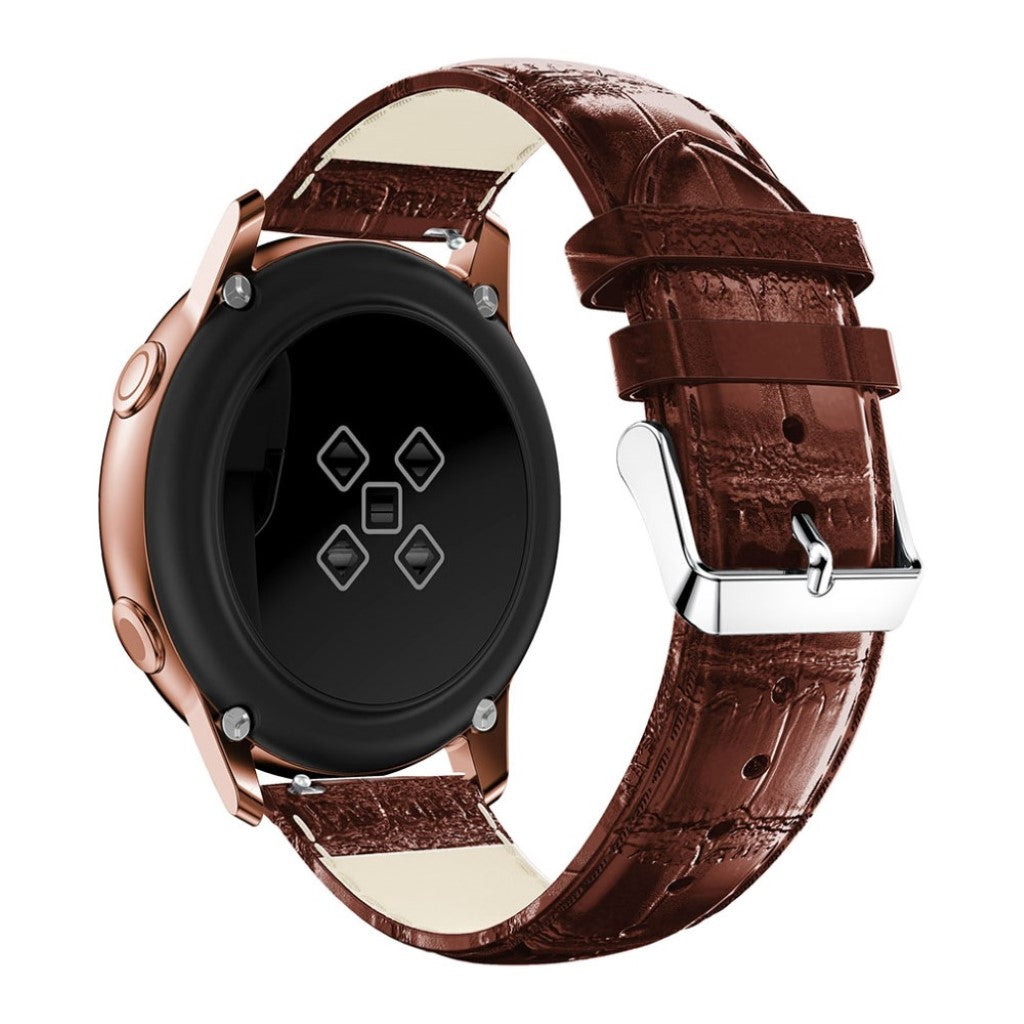 Vildt rart Samsung Galaxy Watch Active Ægte læder Rem - Brun#serie_5