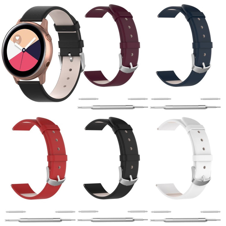 Super flot Samsung Galaxy Watch Active Kunstlæder Rem - Sort#serie_1