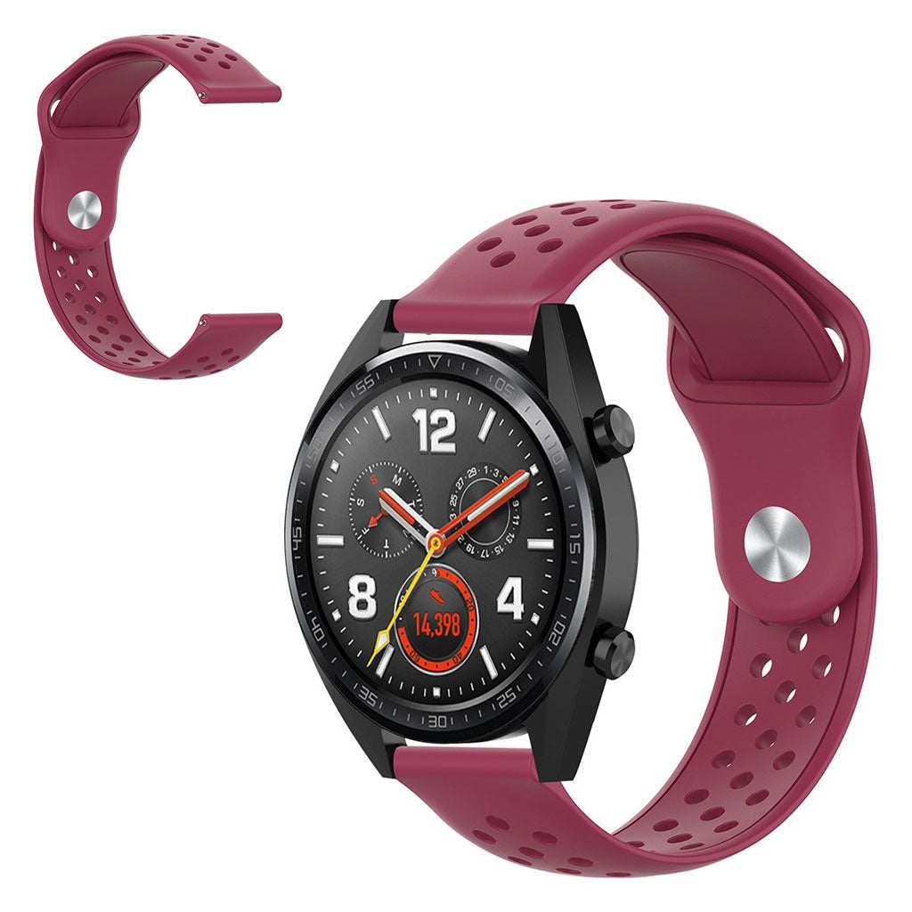  Samsung Galaxy Watch Active / Samsung Gear S2 Silikone Rem - Rød#serie_5