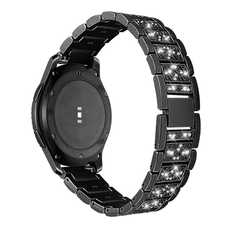 Vildt sejt Samsung Gear S3 Frontier Metal og Rhinsten Rem - Sort#serie_1