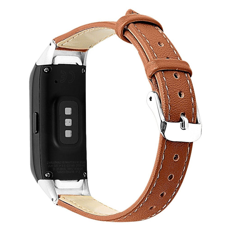 Super holdbart Samsung Galaxy Fit Ægte læder Rem - Brun#serie_15