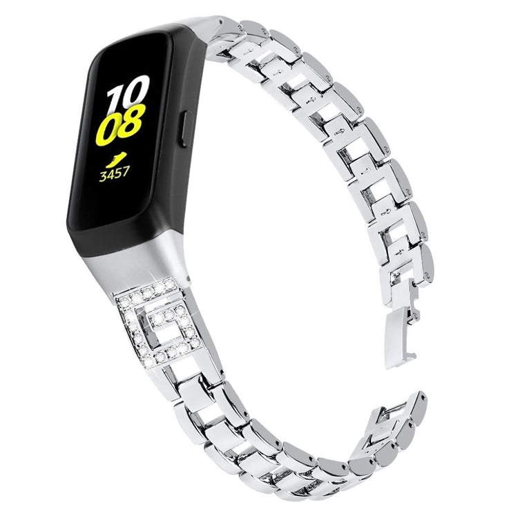 Rigtigt fantastisk Samsung Galaxy Fit Metal og Rhinsten Rem - Sølv#serie_2