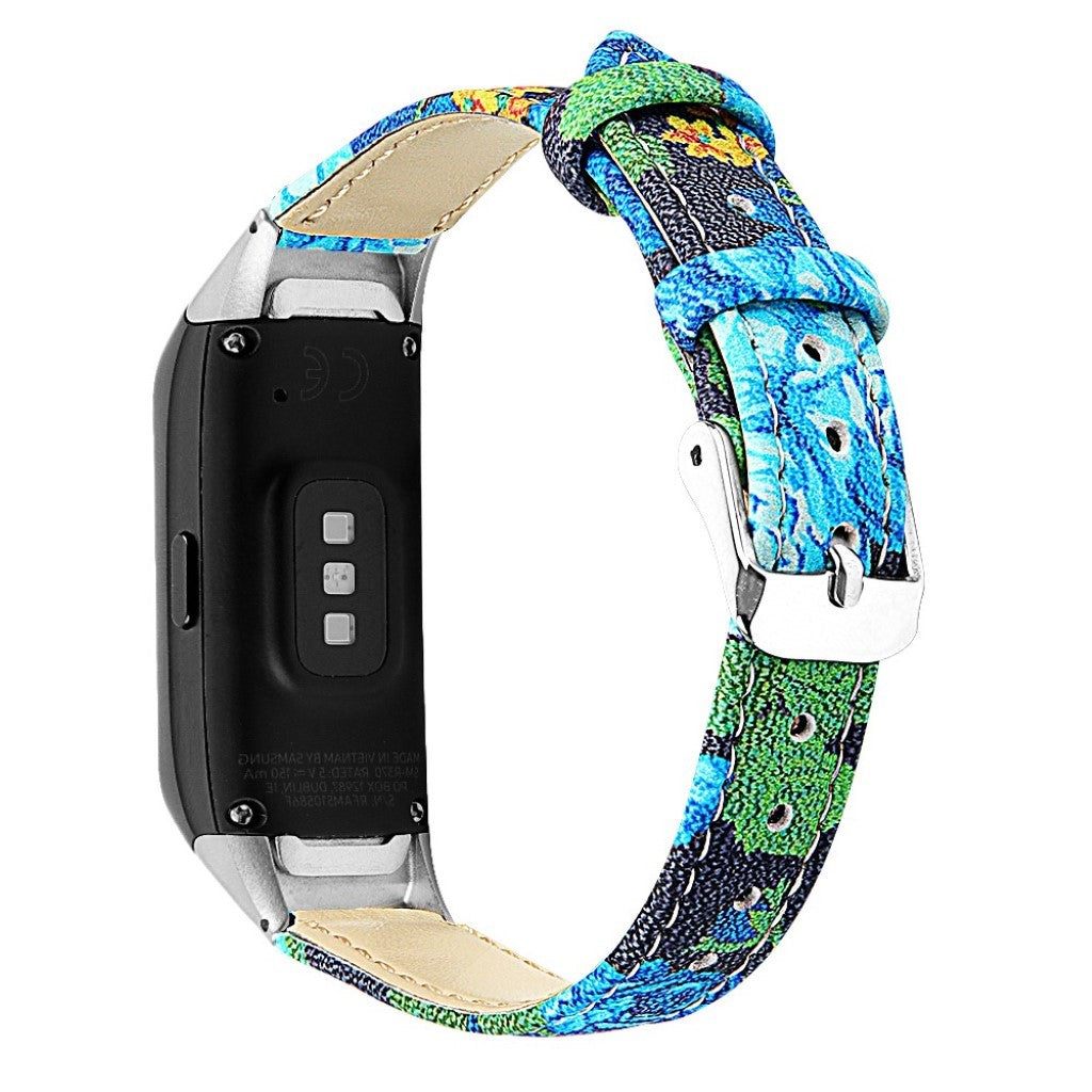 Stilfuld Samsung Galaxy Fit Ægte læder Rem - Blå#serie_5