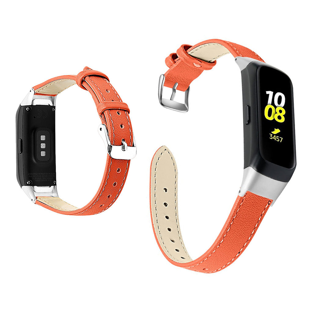 Stilfuld Samsung Galaxy Fit Ægte læder Rem - Orange#serie_7