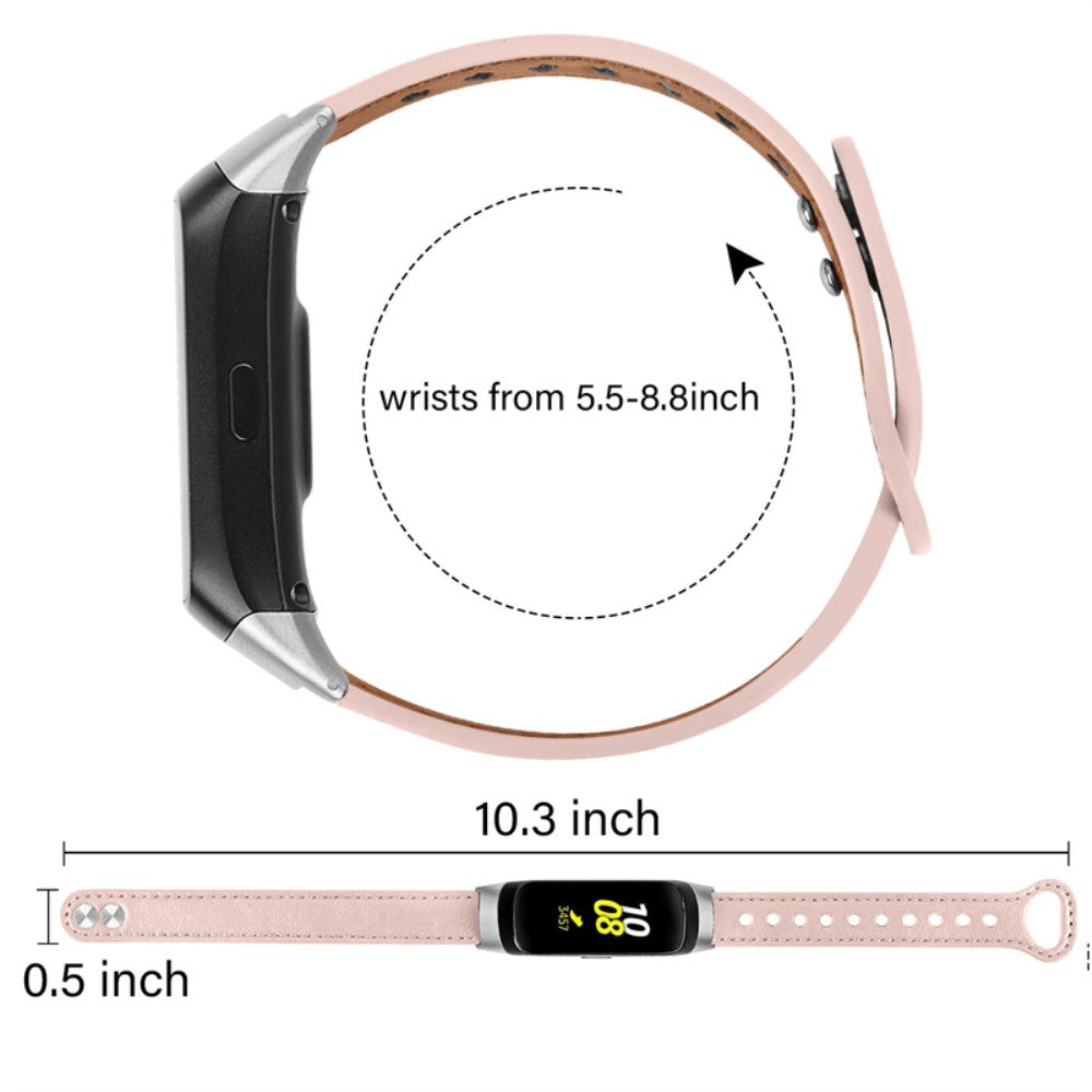 Meget pænt Samsung Galaxy Fit Ægte læder Urrem - Pink#serie_4