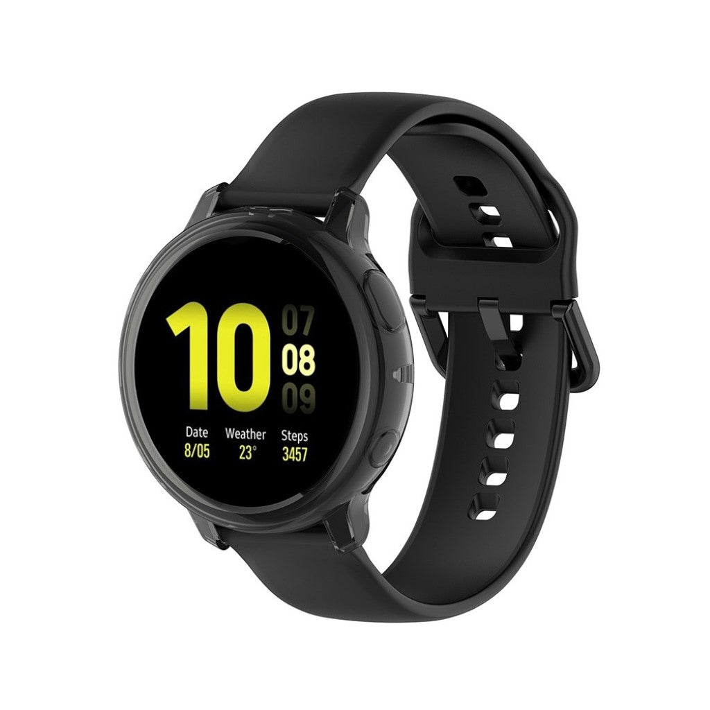 Samsung Galaxy Watch Active 2 - 44mm Holdbar Silikone Bumper  - Sølv#serie_2