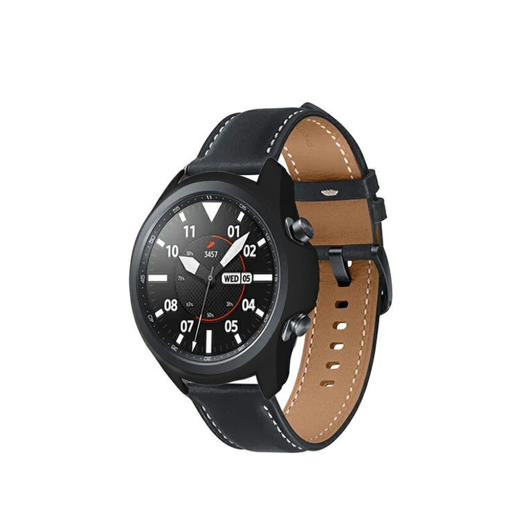 Samsung Galaxy Watch 3 (45mm) Holdbar Silikone Bumper  - Sort#serie_1