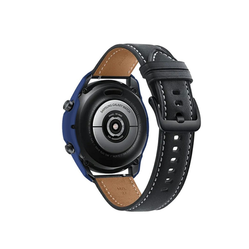 Samsung Galaxy Watch 3 (45mm) Holdbar Silikone Bumper  - Blå#serie_7