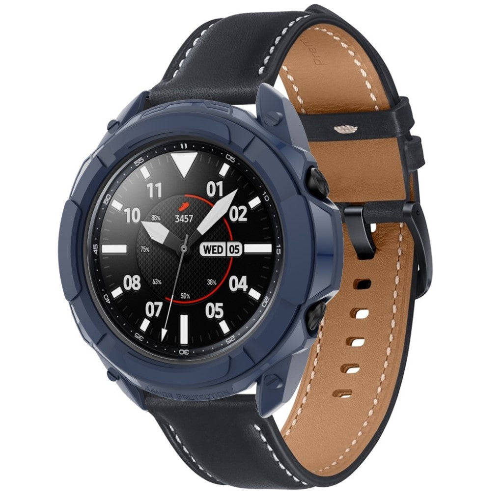 Samsung Galaxy Watch 3 (45mm) Beskyttende Silikone Bumper  - Blå#serie_4