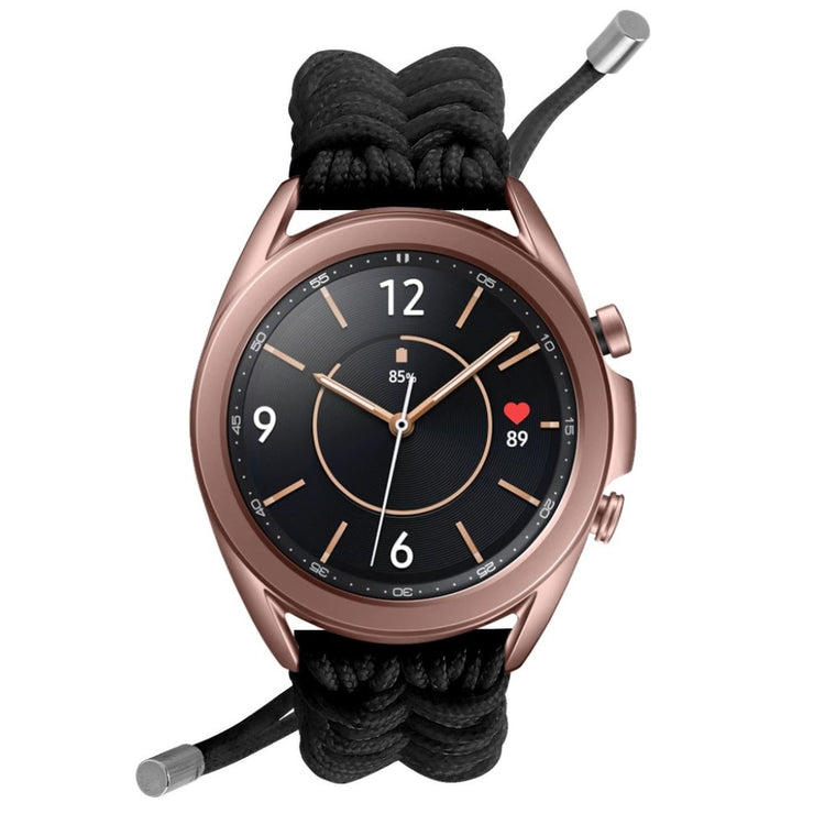 Mega komfortabel Samsung Galaxy Watch 3 (45mm) Nylon Rem - Sort#serie_1