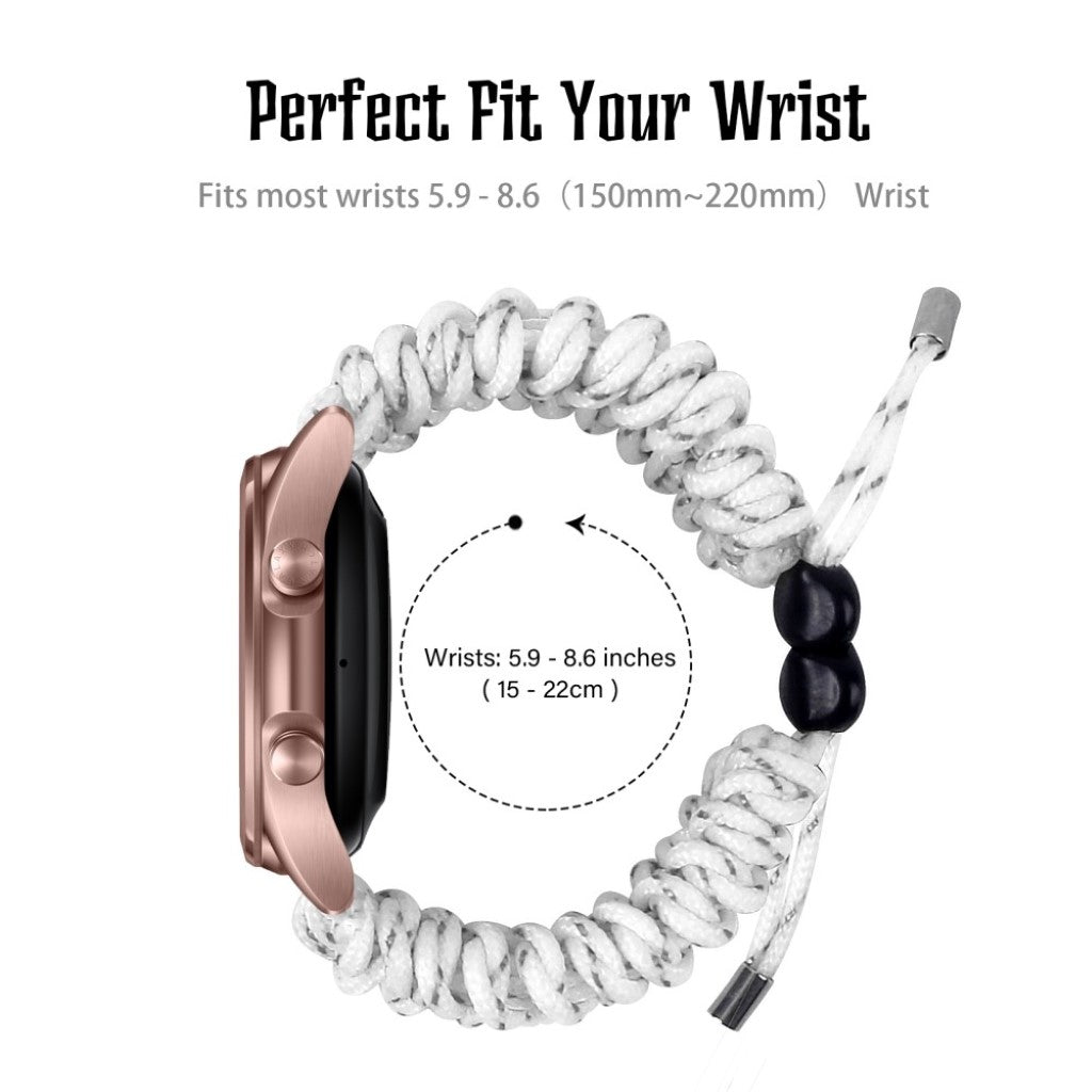 Mega komfortabel Samsung Galaxy Watch 3 (45mm) Nylon Rem - Hvid#serie_2