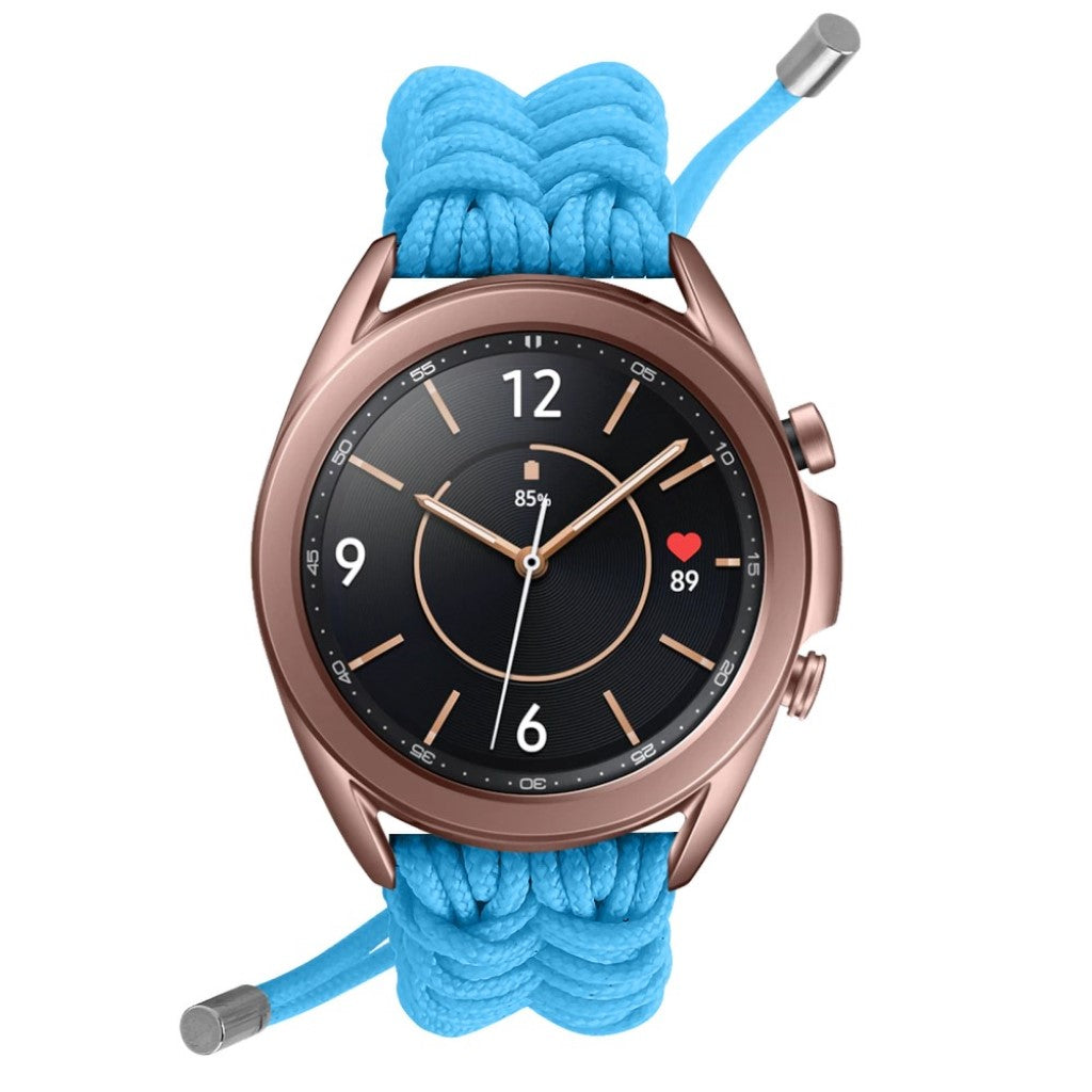Mega komfortabel Samsung Galaxy Watch 3 (45mm) Nylon Rem - Blå#serie_3