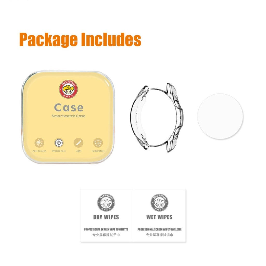 Fint Samsung Galaxy Watch 3 (45mm) Cover med Skærmbeskytter i Plastik og Hærdet Glas - Gennemsigtig#serie_034