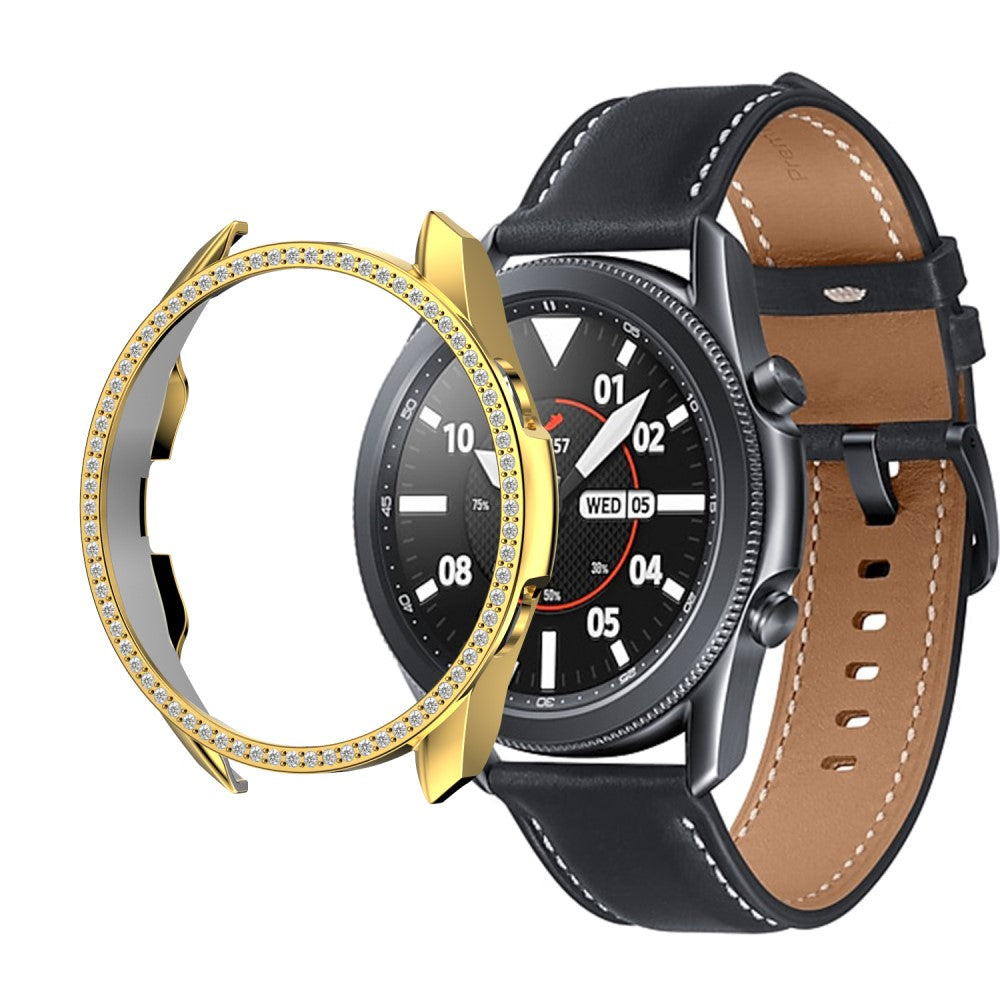 Samsung Galaxy Watch 3 (45mm)  Plastik og Rhinsten Bumper  - Guld#serie_6