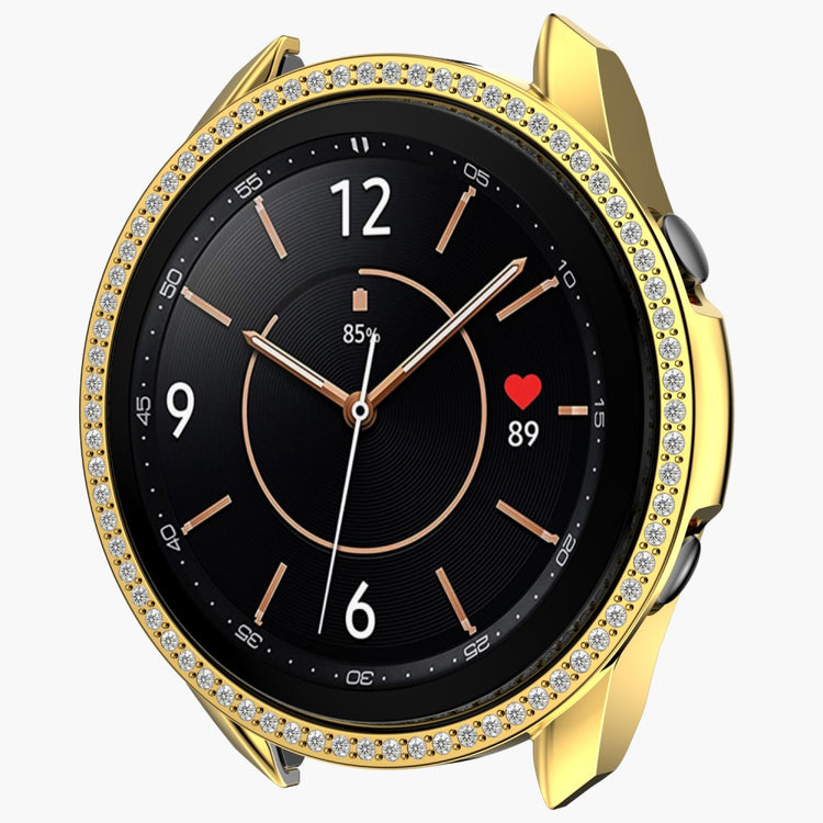 Samsung Galaxy Watch 3 (45mm)  Plastik og Rhinsten Bumper  - Guld#serie_6