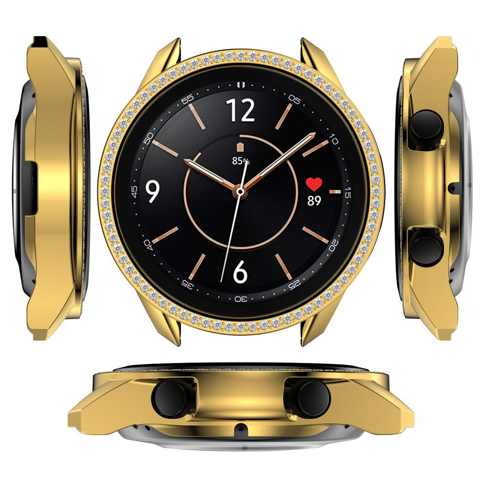 Samsung Galaxy Watch 3 (45mm)  Plastik og Rhinsten Bumper  - Guld#serie_6