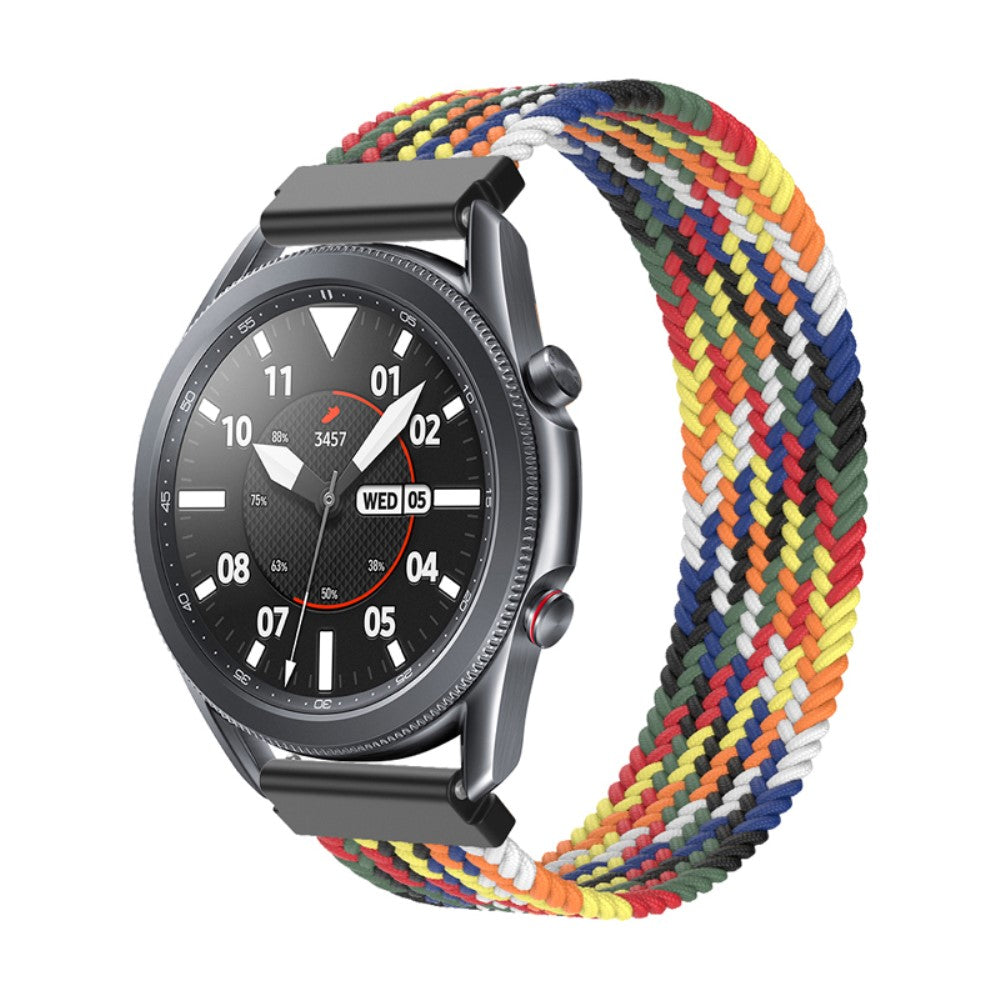 Rigtigt holdbart Samsung Galaxy Watch 3 (45mm) Nylon Rem - Størrelse: L - Flerfarvet#serie_14