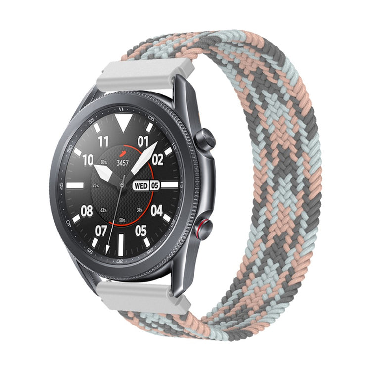 Rigtigt holdbart Samsung Galaxy Watch 3 (45mm) Nylon Rem - Størrelse: L - Flerfarvet#serie_17