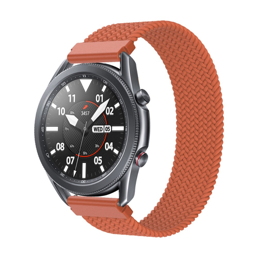 Rigtigt holdbart Samsung Galaxy Watch 3 (45mm) Nylon Rem - Størrelse: L - Orange#serie_3