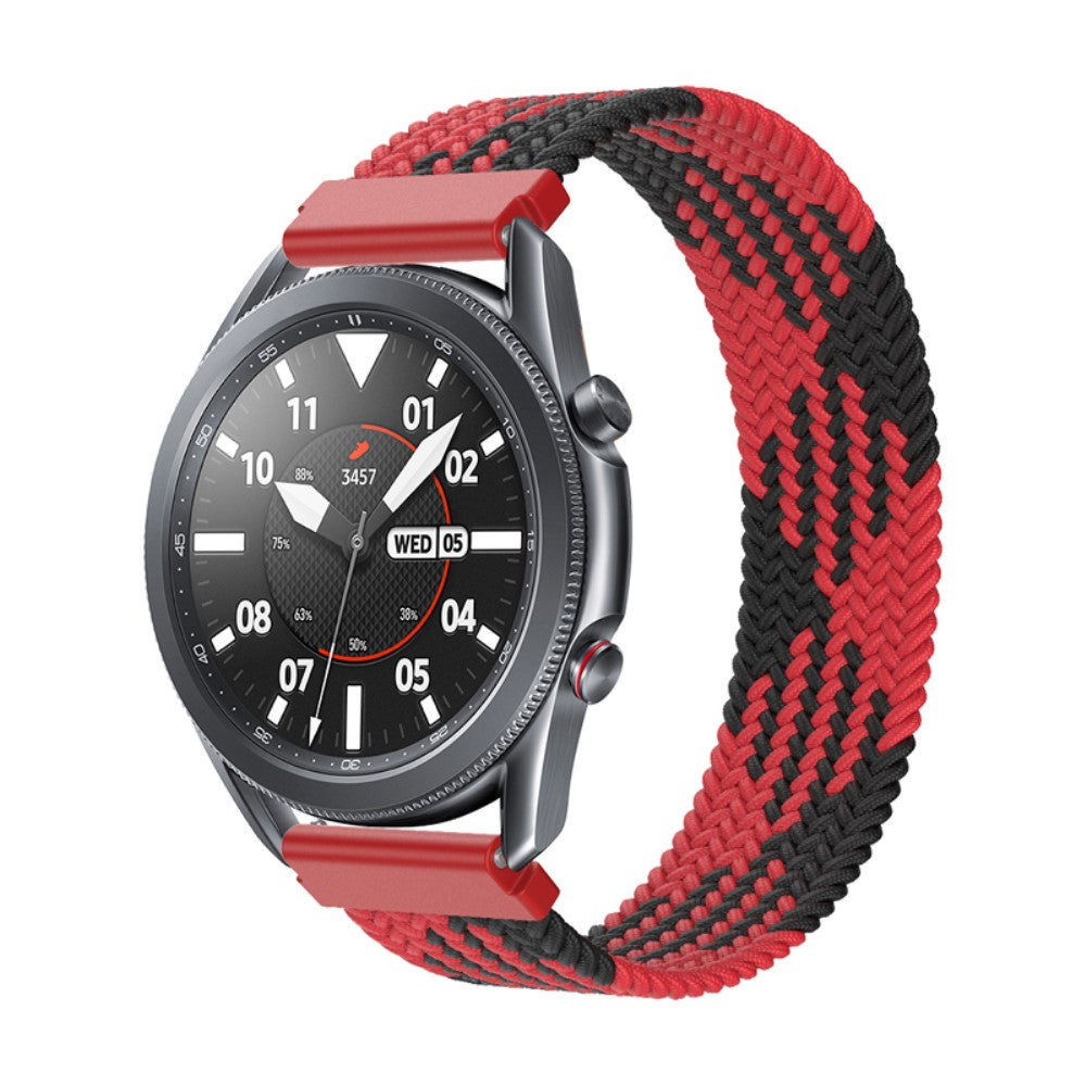 Rigtigt holdbart Samsung Galaxy Watch 3 (45mm) Nylon Rem - Størrelse: L - Rød#serie_7