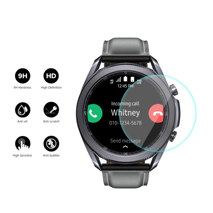 Vildt Flot Samsung Galaxy Watch 3 (41mm) Cover med Skærmbeskytter i Plastik og Hærdet Glas - Sølv#serie_1
