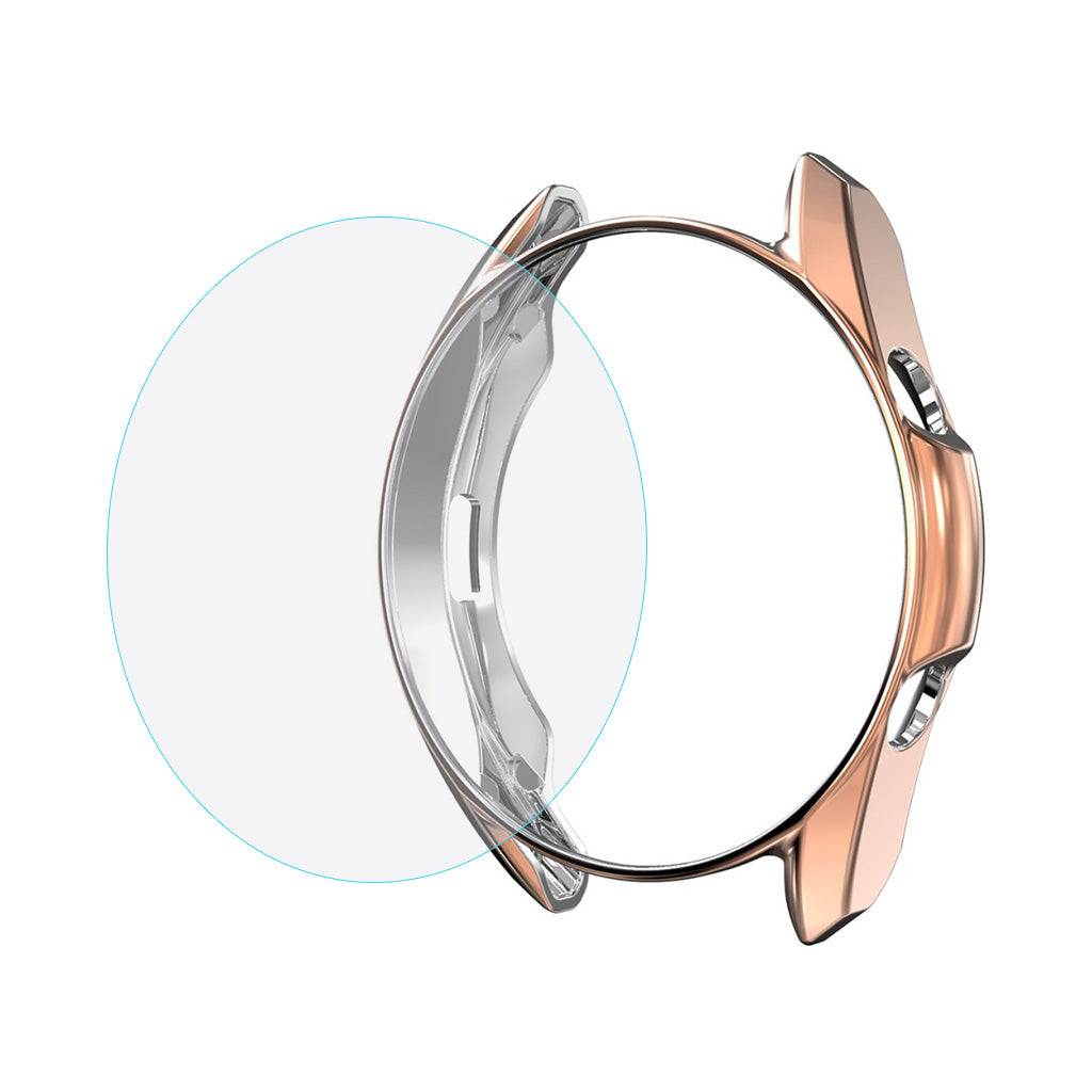 Vildt Flot Samsung Galaxy Watch 3 (41mm) Cover med Skærmbeskytter i Plastik og Hærdet Glas - Guld#serie_3