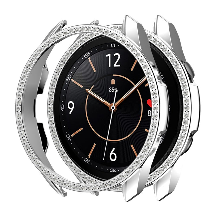 Samsung Galaxy Watch 3 (41mm)  Plastik og Rhinsten Bumper  - Sølv#serie_10