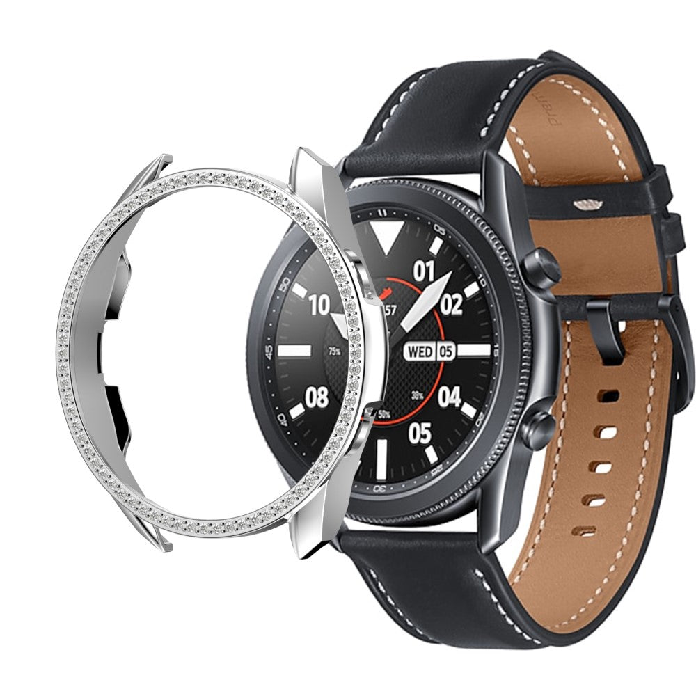 Samsung Galaxy Watch 3 (41mm)  Plastik og Rhinsten Bumper  - Sølv#serie_10