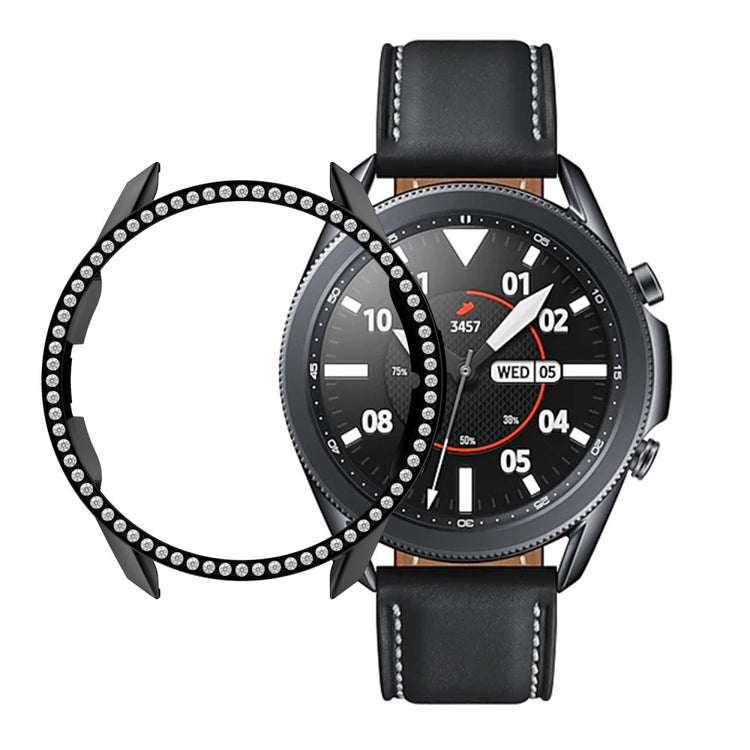 Samsung Galaxy Watch 3 (41mm)  Plastik og Rhinsten Bumper  - Sort#serie_3