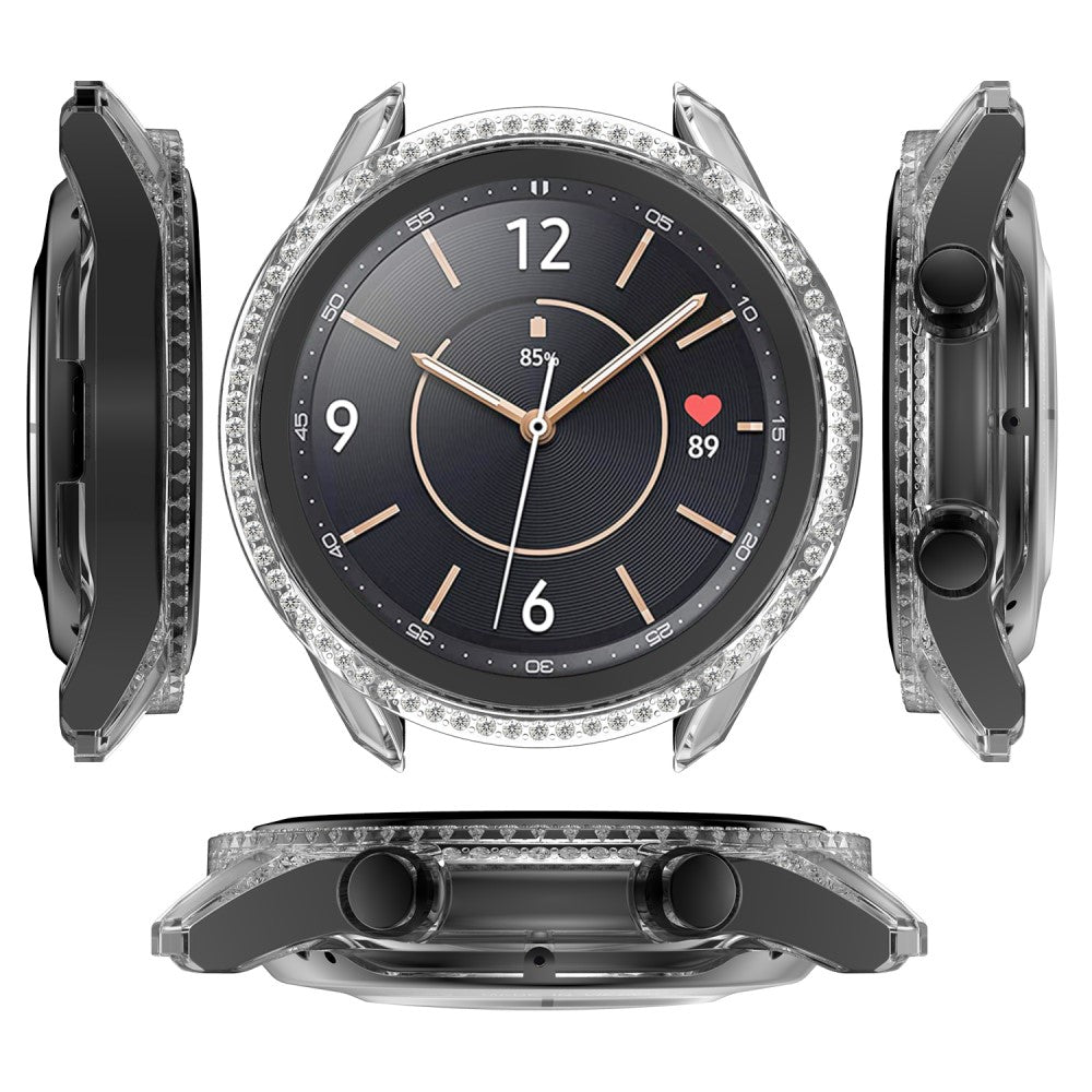 Samsung Galaxy Watch 3 (41mm)  Plastik og Rhinsten Bumper  - Gennemsigtig#serie_9