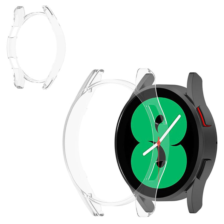 Samsung Galaxy Watch 4 (40mm) Gennemsigtig Plastik Bumper  - Hvid#serie_011