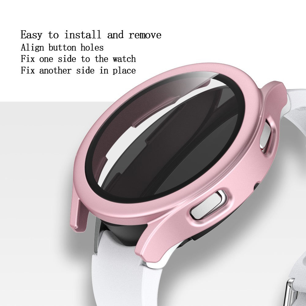 Godt Samsung Galaxy Watch 4 (40mm) Cover med Skærmbeskytter i Plastik og Hærdet Glas - Pink#serie_6