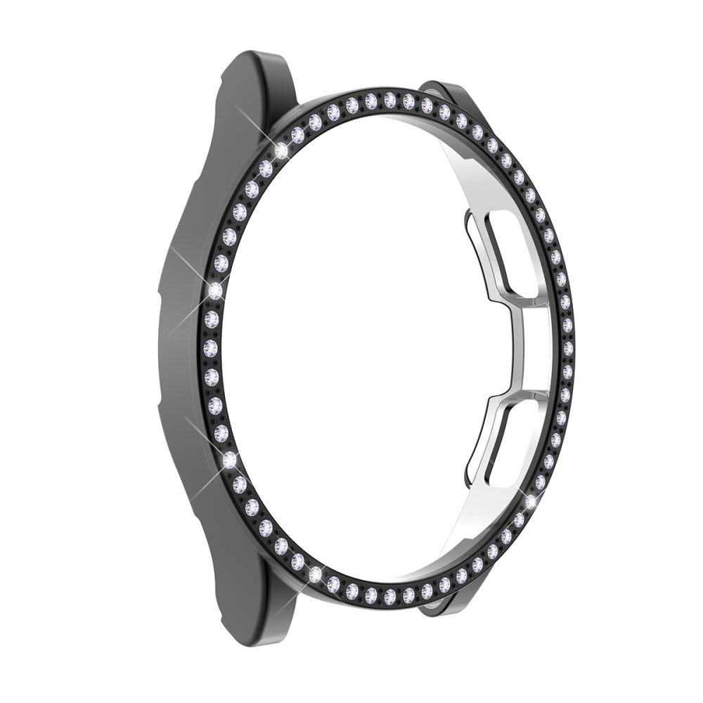 Rigtigt Fint Samsung Galaxy Watch 4 Classic (42mm) Cover med Skærmbeskytter i Rhinsten og Hærdet Glas - Gennemsigtig#serie_2