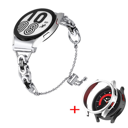Nydelig Samsung Galaxy Watch 5 (40mm) Metal og Plastik Rem - Sølv#serie_2