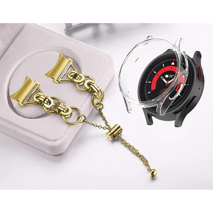 Nydelig Samsung Galaxy Watch 5 (40mm) Metal og Plastik Rem - Guld#serie_4