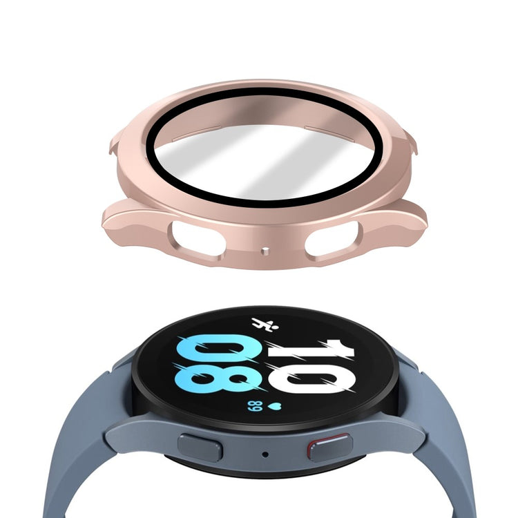 Meget Fint Samsung Galaxy Watch 5 (40mm) / Samsung Galaxy Watch 4 (40mm) Cover med Skærmbeskytter i Plastik og Hærdet Glas - Pink#serie_2